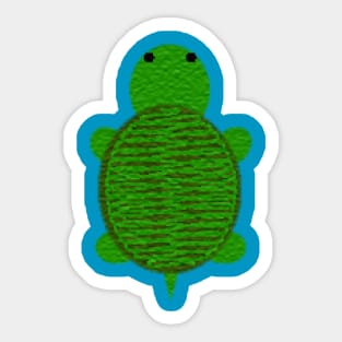 Adorable Green Turtle Sticker